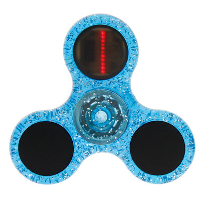 

LED Flash Letters Light Crystal Fidget Hand Spinner Finger Toy EDC Focus Gyro Adult kids