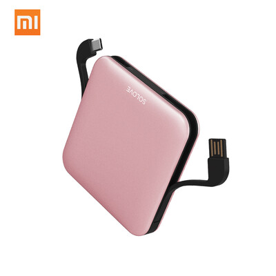 

Xiaomi SOLOVE Power Bank with Data Cable 10000mAh Powerbank LED Display Portable Fast Charger For Xiaomi Huawei iPhone