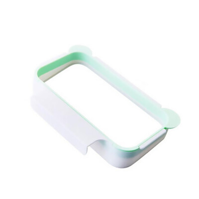 

Trash Garbage Bag Holder Installed Over Cabinet Door Multi-functional for Hanging Dishcloth Kitchen Cupboard Green