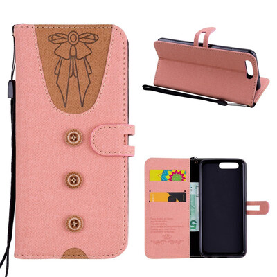 

MOONCASE Huawei P10 stitching embossed womens leather case - powder