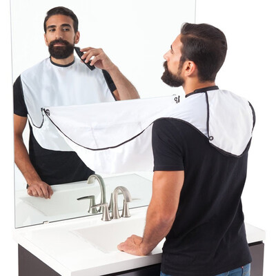 

120x80cm Man Bathroom Black Beard Hair Shave Cleaning Protecter Apron