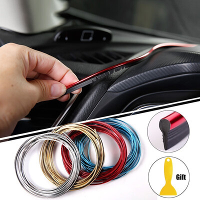 

5M Car Styling Interior Decoration Strips Moulding Trim Dashboard Door Edge Universal For Cars Auto Accessories In Car-styling