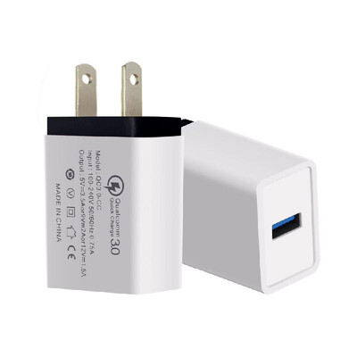 

Portable Travel Home Universal Wall Charger QC30 Quick Charge Fast Charging USEU Plug USB Charger Adapter for Smartphones Tablet