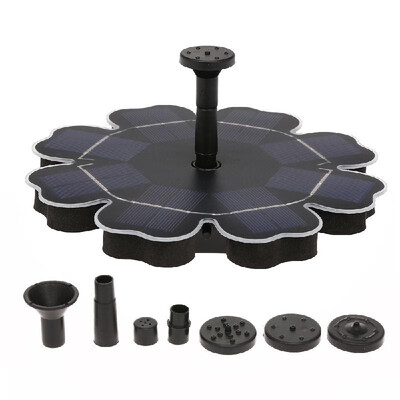 

Solar Fountain Pump for Birdbath 25W Freestanding Floating Brushless Water Pump With 8 Different Spray Pattern Heads for Outdoor