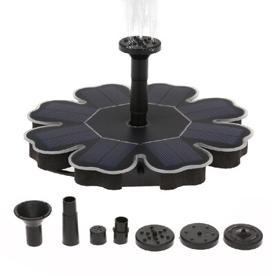 

Solar Power Pump Rose Bird Bath Fountain Pump 16W Freestanding Floating Brushless Watering Submersible Pump for Outdoor Birdbath