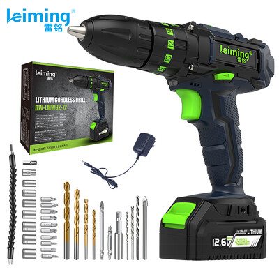 

Lei Ming leiming 12V lithium battery hand drill rechargeable pistol drill home multi-function electric screwdriver lithium battery impact drill power tool set hardware tools