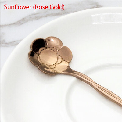 

NeillieN Stainless steel spoon coffee spoon cherry spoon Golden Rose spoon companion gift spoon creative gift spoonladle