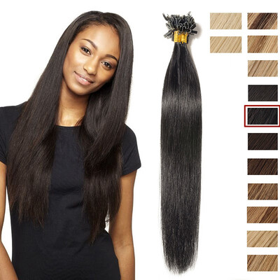 

16"18"20"22" 24"Invisible NailU Tip Glue Real Remy Human Hair Extensions Real Soft Hair Extensions 100strands50g