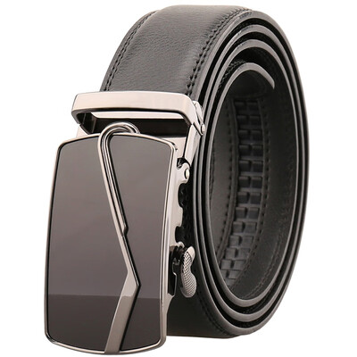 

xsby Dress Belts for MenBusiness Ratchet Genuine Leather Belt Automatic Buckle
