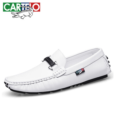 

Cartier crocodile CARTELO leisure peas shoes mens British fashion non-slip leather low to help a pedal outdoor driving 5103 white 41