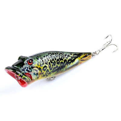 

Artificial Top Water Fishing Lure 3D Eyes Hard Popper Lures for Saltwater Freshwater