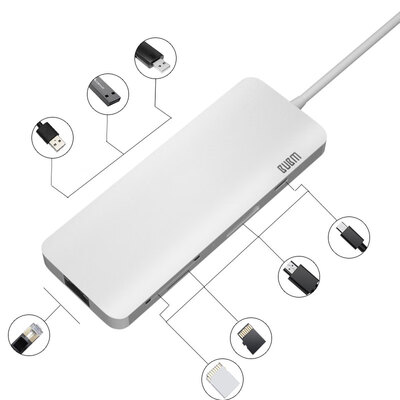 

Will be beautiful BUBM Apple laptop macbookpro adapter usb30 cable converter type-c docking station HDMI conversion silver TCH-T01