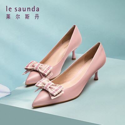 

Lyles Dan fashion elegant shallow mouth pointed foot bow high heel womens shoes LS AM53205 pink 37