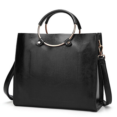 

Crossbody Bags For Women Designer Handbags 2019 Luxury Famous Brands PU Leather Shoulder Bag Vintage Metal Ring Handbag