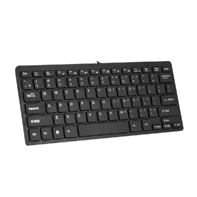 

RL-K7 Mini Wired USB Keyboard 78 Keys Small Waterproof Keyboard for Notebook PC Desktop Computer Office