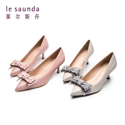 

Lyles Dan fashion elegant shallow mouth pointed foot bow high heel womens shoes LS AM53205 gray 37