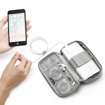 

BUBM Charging treasure storage bag millet Rome Shi 2000030000 mobile phone bag portable bag Pinsheng Patriot mobile power protection bag LMS-3W gray large