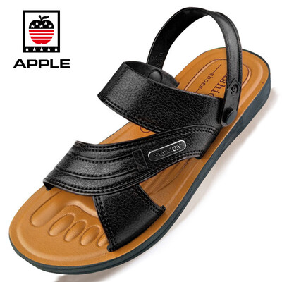 

Apple APPLE mens casual beach sandals fashion personality cool drag male Korean version of the trend soft bottom 688 black 44