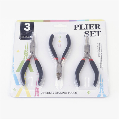 

PH PANDAHALL 1 Set DIY Jewelry Pliers Sets Round Nose Pliers Wire-Cutter Pliers&Side Cutting Pliers