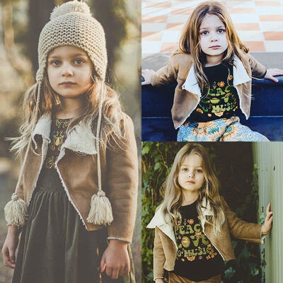 

Kids Baby Girls Winter Warm Faux Lambs Wool Jacket Tops Long Sleeve Outwear Coat