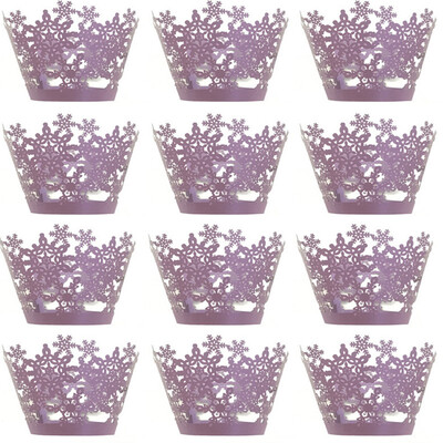 

Christmas Snowflake Cake Cup for DIY Baking 12pcs