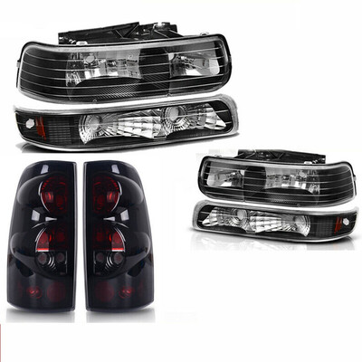 

for 1999-2002 Chevy Silverado Headlights Headlamps Bumper Lamps Rear Tail Lights