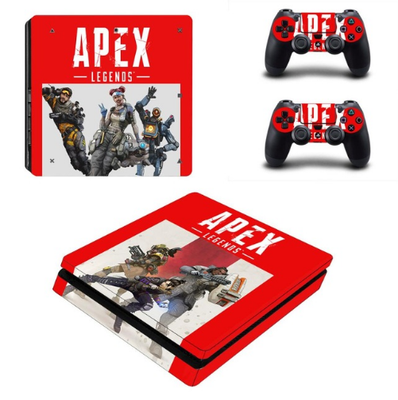 

new Apex Legends vinyl Decal Skin Sticker For Sony Playstation 4 PS4 slim Console 2Pcs Controller Film Stickers