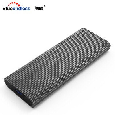 

Lan Shuo BLUEENDLESS 280FA M2 NGFF mobile hard disk box Type-C to USB31 SSD solid state drive external box metal iron gray