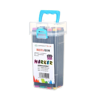 

122436486080Pcs Dual Headed Marker Pen Students Colorful Painting Pen Cartoon Art Design Hand Drawing Marker Pen Suit