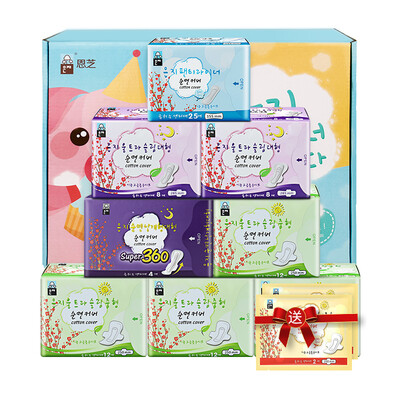 

Eun jee South Korea imported ultra-thin sanitary napkins set 8 packs 93 pieces for daily use 2P2