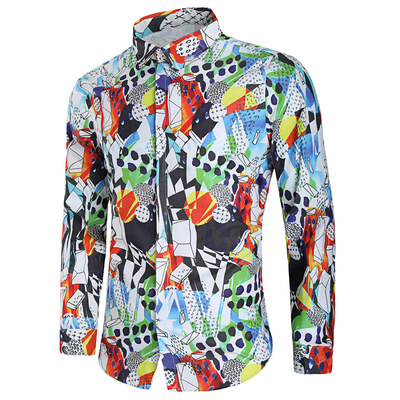 

Covered Button Long Sleeves Graphic Shirt