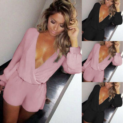 

UK New Women Ladies Mini Playsuit Jumpsuit Summer Beach Dress Shorts Pants