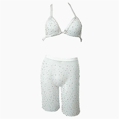 

Womens Sequin Sexy Lingerie Underwear Sleepwear Perspective Bra G-String Sets