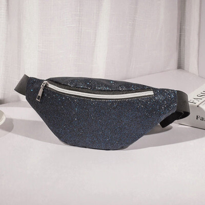 

Fashion Women Men Clear Glitter Waist Belt Bum Bag Pouch Hip Purse Travel Bag