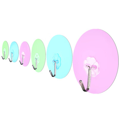 

Meng Ting hook stick hook strong seamless stickers large round candy color diameter 78cm 10 Pack 1542