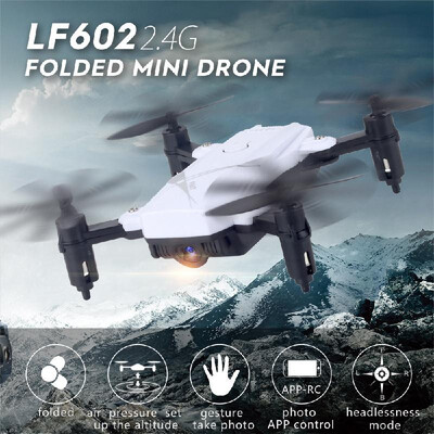 

LF602 Foldable Drone with Camera 720P Gesture Photography Altitude Hold Headless Mode Training Toy Quadcopter with 2 Battery