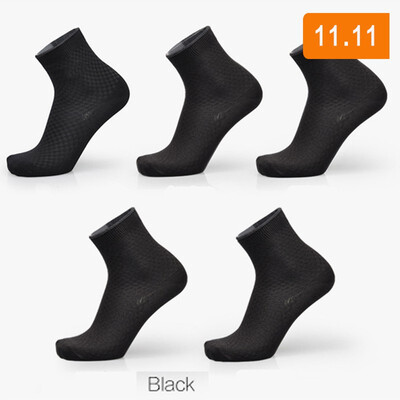 

Men Bamboo Fiber Socks Brand New Casual Business Anti-Bacterial Deodorant Breatheable Man Long Sock 5pairs lot