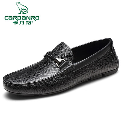 

Cardan Road England Mens Business Casual Soft Face Driving Lazy Beanie Shoes DC1980801 Black 41