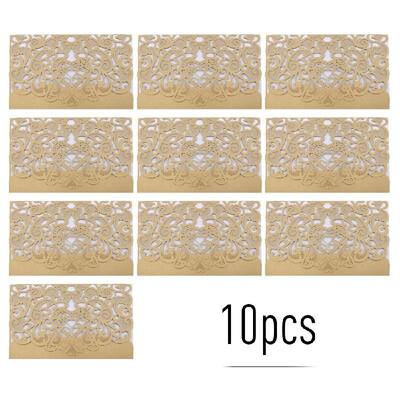 

10pcs Love Pattern Pearl Paper Floral Invitation Cards Invitation Holders for Wedding Birthday Party Anniversary