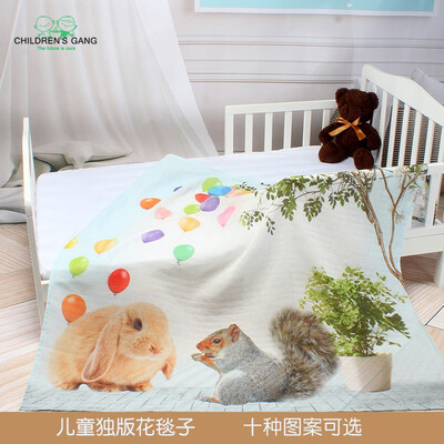 

CHILDS GANG Solo Print Single Layer Blanket Blanket Blanketet Napping Blanket 4737