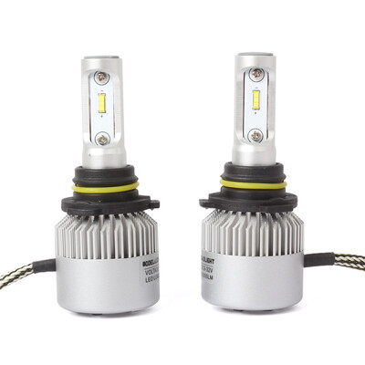 

9006 S2-TX-S Enhanced Edition PRO 2PCS Led Cob LED Chip Car Headlamp 36W 6500K White Light 8000LM Car Bulb Fog Light Silver