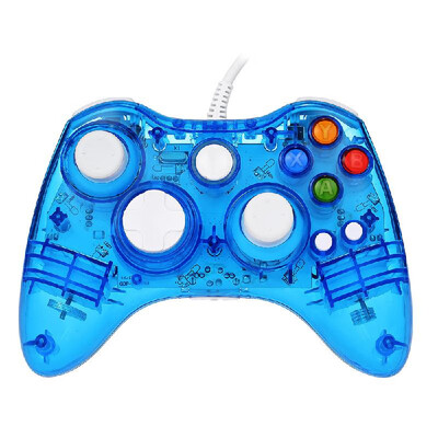 

Transparent Wired Dual Shock Game Joystick Vibration Game Controller Gamepad Joypad Micro USB w LED Flash Light Force Feedback fo