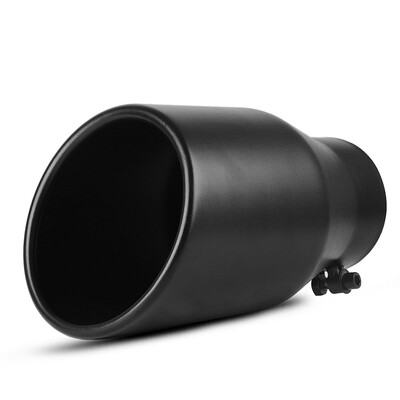 

4" Inlet Black Exhaust Tip4" x 6" x 12" Clamp On Design Universal Stainless Steel Diesel Exhaust Tailpipe Tip