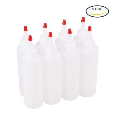 

PH PANDAHALL 8 pcs White Plastic Glue Bottles Plastic Liquid Bottles DIY Quilling Tool