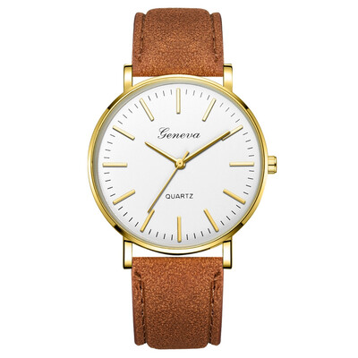 

Gobestart Fashion Simple Casual Mens Watch Business Leather With Strap Mens Watch