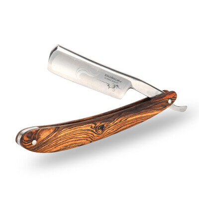 

Gold Dollar Wooden Handle Folding Straight Barber Razor