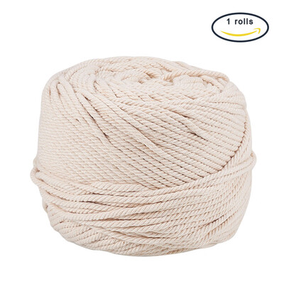 

PH PANDAHALL 1 Roll Handmade Natural Cotton Cord Macrame Wall Hangings Plant Hanger