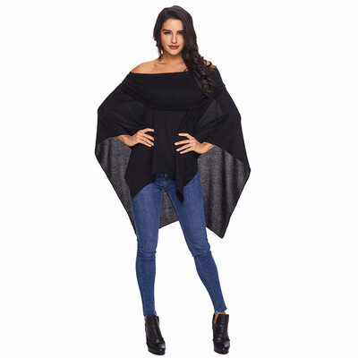 

Solid color collar long sleeve shawl casual shirt jacket womens