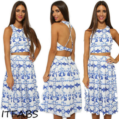 

US 2019 Women Tops Short Dress Outfits Evening Cocktail Party Beach Dresses