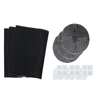 

DIY Adjustable Window Screen Netting Mesh Curtain Mosquito Net Cooktops 3 PCS with Window Tape Self-contained Backside Tape - Fitt